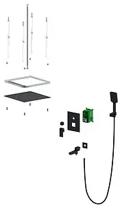 Душевая система со смесителем для ванны Timo Selene чёрный матовый SX-2039/03SM Душевая система со смесителем для ванны Timo Selene чёрный матовый SX-2039/03SM, 4