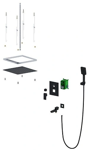 Душевая система со смесителем для ванны Timo Selene чёрный матовый SX-2039/03SM Душевая система со смесителем для ванны Timo Selene чёрный матовый SX-2039/03SM