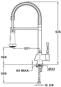 Смеситель для кухни с гибким изливом Teka MY хром 18161002, 2