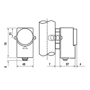 Механический термостат накладной Fantini Cosmi C01A, 2