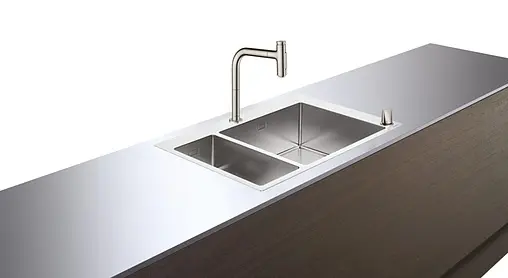 Мойка кухонная с встроенным смесителем Hansgrohe C71-F655-09 75x50 нержавеющая сталь 43206800