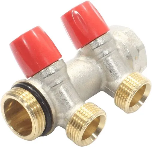 Коллектор регулирующий проходной 2 отвода красный 1&quot;в/н x ¾&quot;ек General Fittings 6300E7N1005R2A