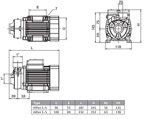 Насос поверхностный Wilo HiPeri 1-5 4186198 Насос поверхностный Wilo HiPeri 1-5 4186198, 2