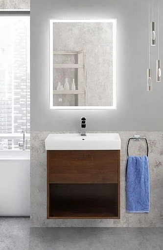 Тумба под умывальник подвесная BelBagno NEON 60 Rovere Scuro NEON-600-1C-SO-RS