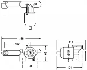 Скрытая часть смесителя для раковины Bravat Built-in D968C-ENG, 2
