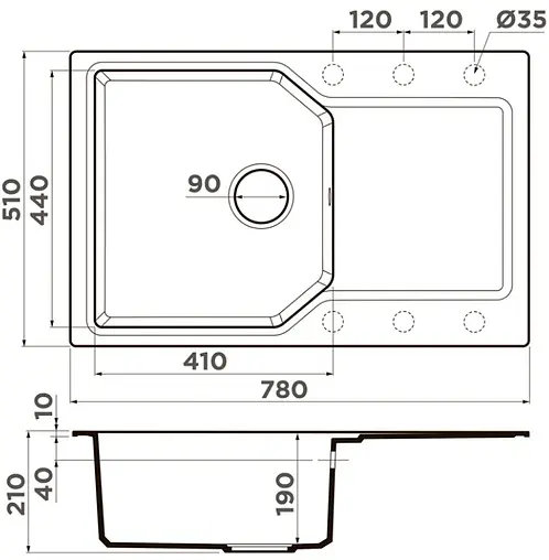 Мойка кухонная Omoikiri Yonaka 78-PA пастила 4993704