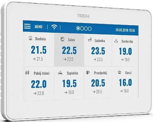 Проводная панель управления контроллером Wi-Fi TECH ST-M-9r белый WG.11.0512