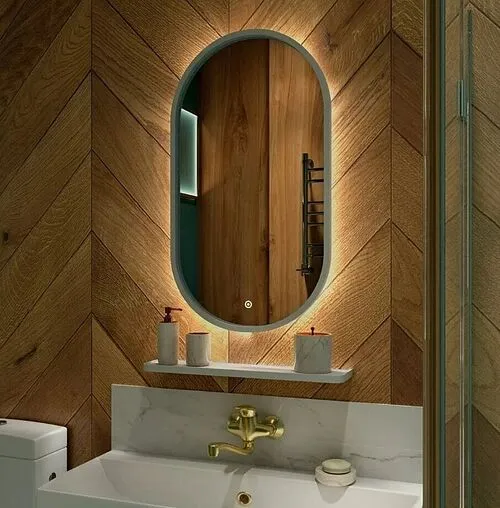 Зеркало с подсветкой Continent Prime White Led 45x80 белый ЗЛП61