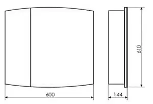 Шкаф-зеркало Comforty Лаура 60-2 белый 00003119850CF Шкаф-зеркало Comforty Лаура 60-2 белый 00003119850CF, 2
