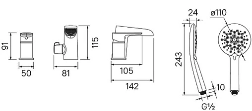Смеситель на борт ванны на 3 отверстия IDDIS Cloud хром CLOSB3Ki07