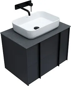Тумба-умывальник подвесная Allen Brau Reality 70 антрацит 1.32004.AM+, 3