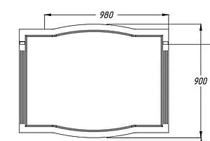 Зеркало Opadiris Лаура 120 белый матовый с золотой патиной Z0000009325, 2
