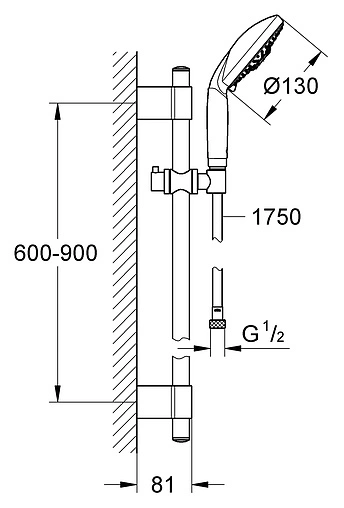 Душевая стойка Grohe Rainshower Classic хром 28769001