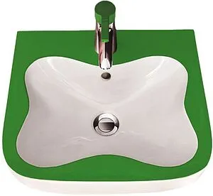 Раковина Laufen Florakids 45 зеленый/белый 8.1503.1.072.104.1 Раковина Laufen Florakids 45 зеленый/белый 8.1503.1.072.104.1, 1