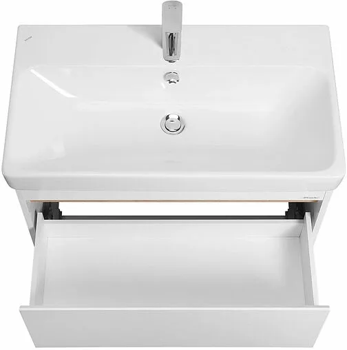 Тумба под умывальник подвесная Aquaton Марти 80 белый/ясень шимо 1A283201MY010