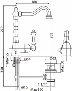 Смеситель для раковины Cezares Venezia хром VENEZIA-LSM1-A-01-Bi Смеситель для раковины Cezares Venezia хром VENEZIA-LSM1-A-01-Bi, 2