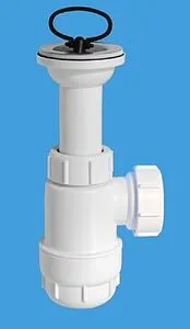 Сифон бутылочный для раковины Mc Alpine белый MRW2-40, 3