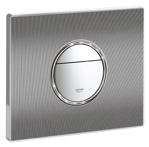 Клавиша смыва для унитаза Grohe Nova Cosmopolitan Print 38847XG0 хром глянцевый/черный графика