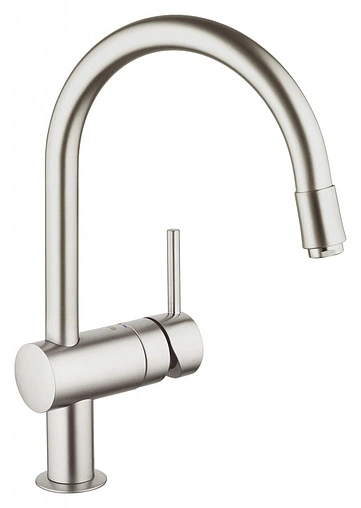 Смеситель для кухни с выдвижным изливом Grohe Minta хром матовый 32918DC0
