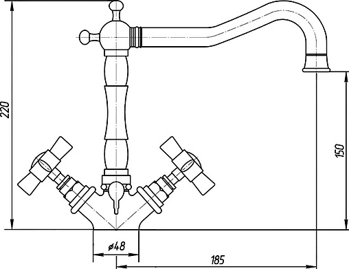 Смеситель для раковины Migliore Princeton матовый хром ML.PRN-834.CsCr