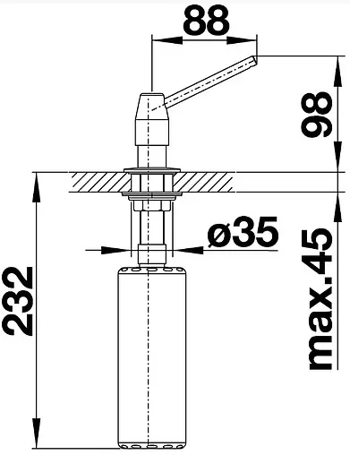 Дозатор Blanco Tango хром 511266 Дозатор Blanco Tango хром 511266