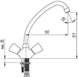 Смеситель для кухни SMARTsant Бэйс J-излив хром SM060001AA, 2