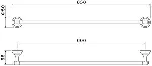Полотенцедержатель Aquatek Классик золото AQ4514PG Полотенцедержатель Aquatek Классик золото AQ4514PG, 2