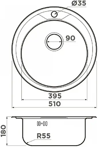 Мойка кухонная Omoikiri Asida 51-IN нержавеющая сталь 4993785 Мойка кухонная Omoikiri Asida 51-IN нержавеющая сталь 4993785
