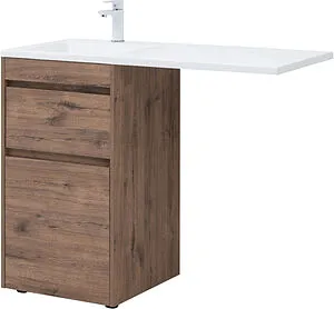 Тумба-умывальник напольная Aquanet Токио 110 L дуб веллингтон 00333647+00235497, 1