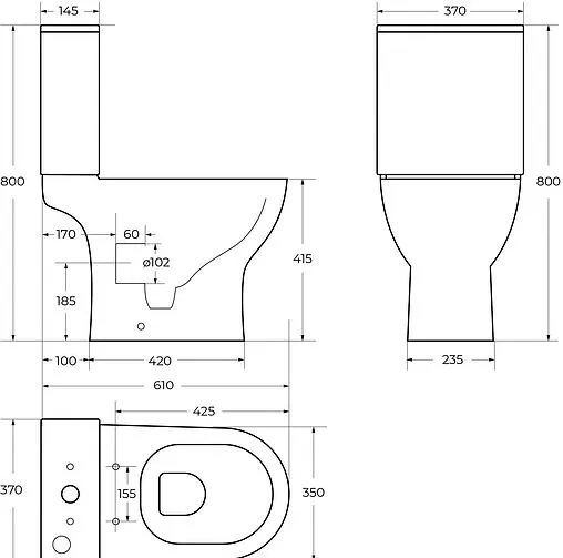 Чаша унитаза BelBagno Lounge белый BB045CPR