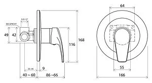 Смеситель для душа скрытого монтажа Ravak Neo хром X070021, 2