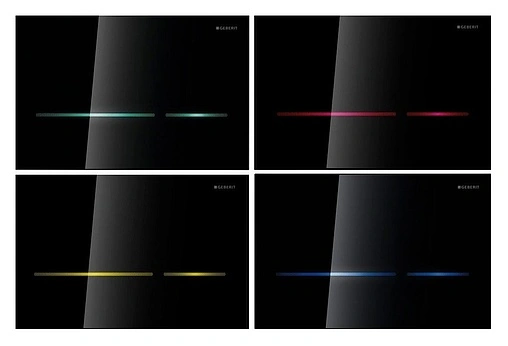 Клавиша смыва для унитаза Geberit Sigma 80 116.090.SG.1 стекло/черный