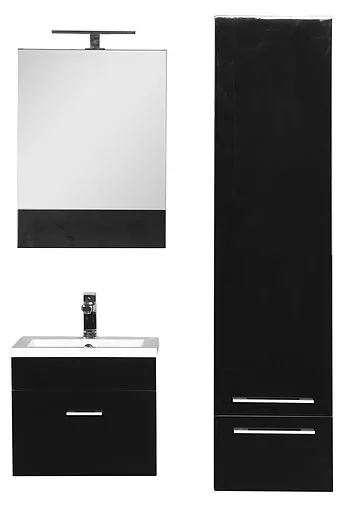 Шкаф-пенал подвесной Aquanet Нота 40 R чёрный 00168883