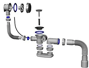 Слив-перелив для ванны Unicorn нержавеющая сталь S102 Слив-перелив для ванны Unicorn нержавеющая сталь S102, 4