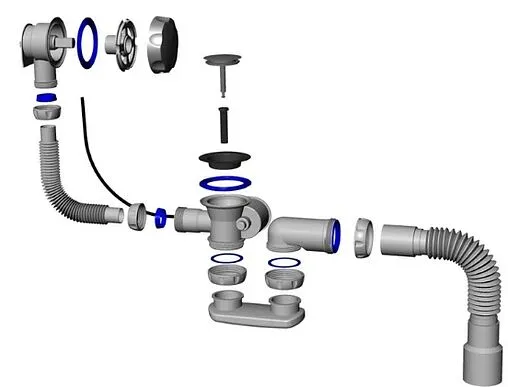 Слив-перелив для ванны Unicorn нержавеющая сталь S102
