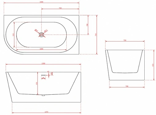 Ванна акриловая Abber 150x78 R AB9257-1.5 R