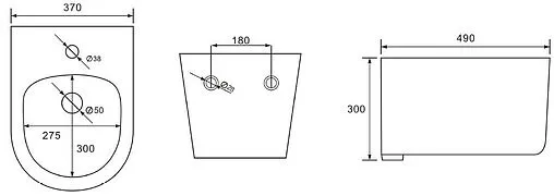 Биде подвесное Aquatek Мия черный матовый AQ1004-MB