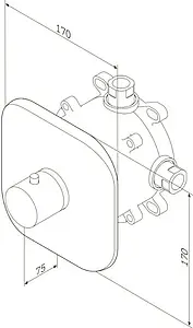 Термостат для 1 потребителя Am.Pm Sensation хром F3075500 Термостат для 1 потребителя Am.Pm Sensation хром F3075500, 2