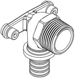 Водорозетка аксиальная 16мм x ½"н Rehau Rautitan RX+ 14563641001 Водорозетка аксиальная 16мм x ½"н Rehau Rautitan RX+ 14563641001, 2