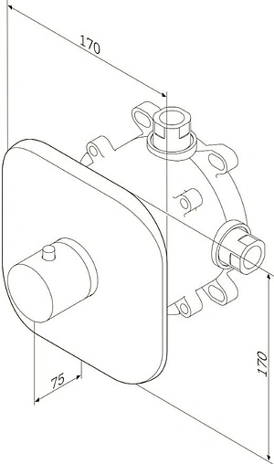 Термостат для 1 потребителя Am.Pm Sensation хром F3075500