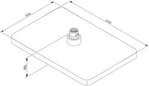 Лейка верхнего душа Damixa Merkur чёрный матовый 940050300, 2