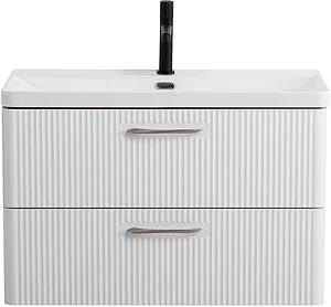 Тумба-умывальник подвесная BelBagno DUE 80 Белый металлик DUE-800-2C-SO-BM-P+BB-8076-3-80, 1