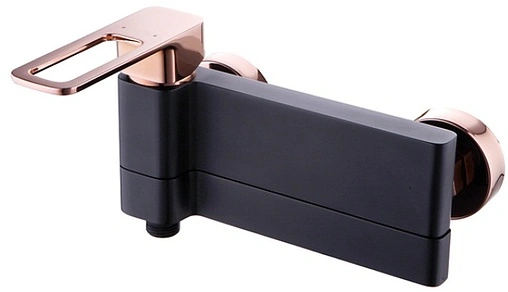 Смеситель для ванны IDDIS Slide черный/розовое золото SLIBG00i02