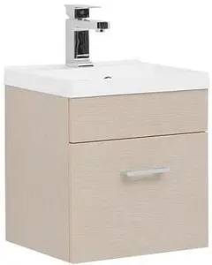 Тумба-умывальник подвесная Aquanet Нота 40 светлый дуб 00159088+00204094, 1