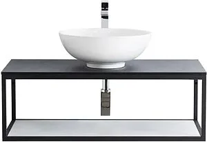 Консоль с умывальником подвесная Cezares Cadro 90 чёрный CADRO-90/46/30-1C-SO-MET-ST+ Консоль с умывальником подвесная Cezares Cadro 90 чёрный CADRO-90/46/30-1C-SO-MET-ST+, 1