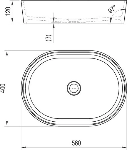 Раковина Ravak Moon 2 56 белый XJN01300002