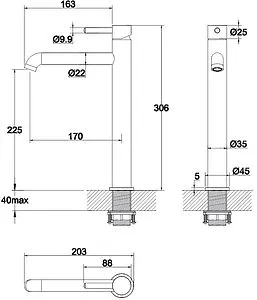 Смеситель для раковины WHITECROSS Y brushed gold золото брашированное Y1212GLB, 2