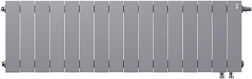 Радиатор биметаллический 16 секций нижнее правое подключение Royal Thermo PianoForte VD 300 Silver Satin RTPSSVDR30016
