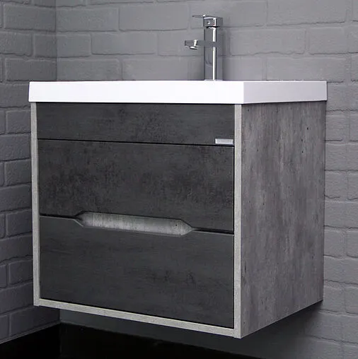 Тумба под умывальник подвесная Домино Loft 60 бетон DL5601T