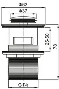Выпуск автоматический для раковины с переливом BelBagno хром BB-PCU-06-CRM Выпуск автоматический для раковины с переливом BelBagno хром BB-PCU-06-CRM, 2